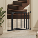 Wide Baby Gate with Wall Protector for Stairs and Doorways