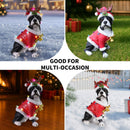 Christmas Boston Terrier Statue, Holiday Dog Figurine in Santa Outfit