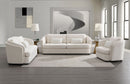 Mariko - 3 Piece Living Room Set Sofa Loveseat Chair - Beige