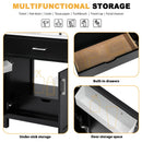 Bathroom Vanity With Sink And Ample Storage, Rectangular Undermount Sink - Black by Unique Piece Furniture