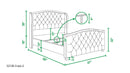 Marcella - Upholstered Shelter Headboard Bed Set by HouseOfZazla
