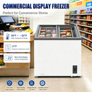 7.0 Cu.Ft Commercial Display Chest Freezer Inverter Energy Saving Ice