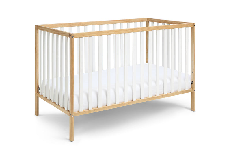 Walker Edison | Deux Remi 3-in-1 Convertible Island Crib Natural/White