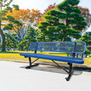 Outdoor Steel Bench With Backrest by HouseOfZazla