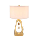 Geode-Inspired Gold Aluminum Table Lamp by HouseOfZazla