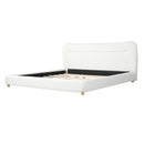 Minimalist Curved Headboard Teddy Bear Plush Bed - King by HouseOfZazla