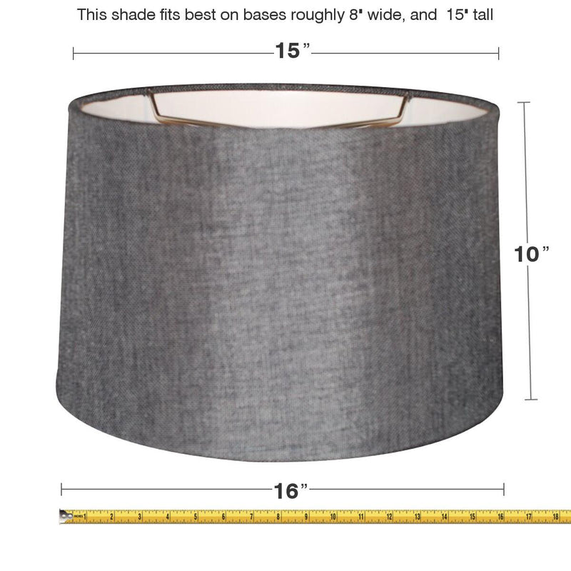 16"W x 10"H Granite Burlap Drum