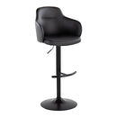 Boyne - Contemporary Adjustable Barstool With Swivel With Rounded T Footrest (Set of 2) by HouseOfZazla