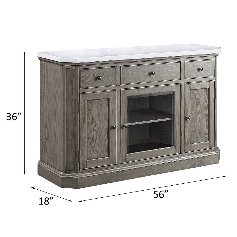 Zumala - Server - Marble Top & Weathered Oak, photo 2 of 7