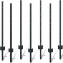 4 Foot U-Shaped Metal Garden Fence Posts Set for Wire Mesh Fencing by HouseOfZazla
