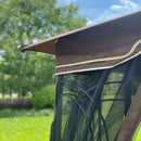 10x10 Gazebo Double Roof Replacement Canopy Fabric by Unique Piece Furniture