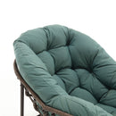 Indoor / Outdoor Oversized Wicker Egg Rocker Chair - Light Green by HouseOfZazla