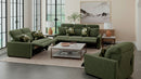 Ada - Power Adjustable Headrest Power Sofa With 3 Recliners - Moss