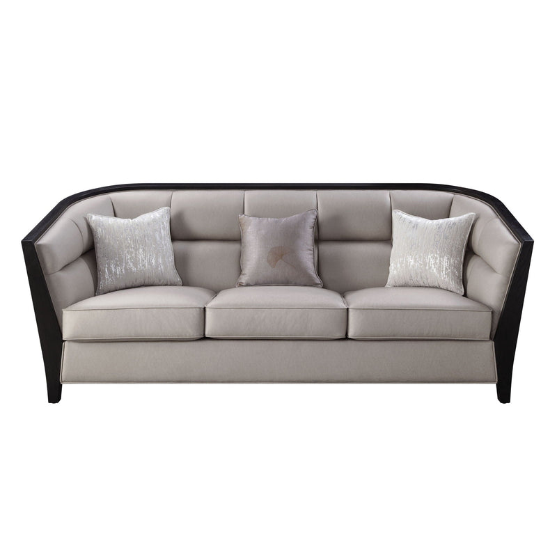 Zemocryss - Sofa With 3 Pillows - Beige Fabric, photo 3 of 7