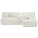 Sectional Free Combined Sofa With 2 Side Pockets by HouseOfZazla