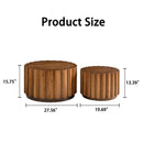 19.7" + 27.5" Round Nesting Coffee Table Set of 2 by HouseOfZazla