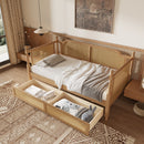 Full Size Daybed With 2 Drawers - Walnut by HouseOfZazla