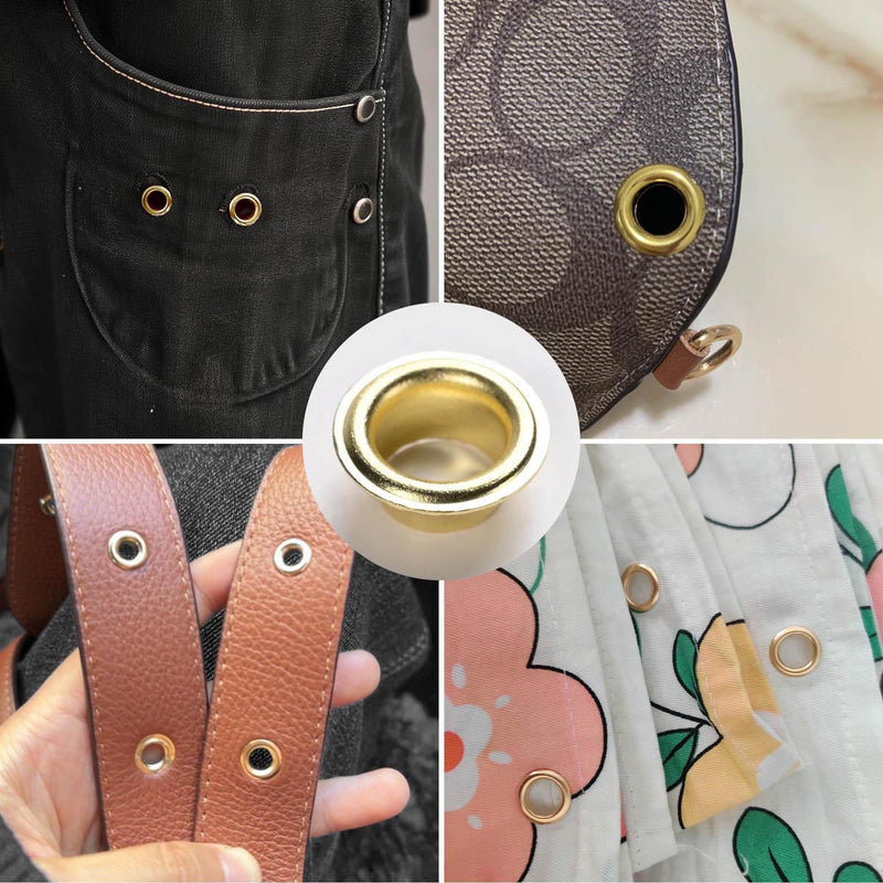 Yescom Copper Brass Grommet & Washer Eyelets(1/2", 3/8", 7/32" Options)