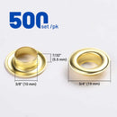 Yescom Copper Brass Grommet & Washer Eyelets(1/2", 3/8", 7/32" Options)