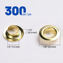 Yescom Copper Brass Grommet & Washer Eyelets(1/2", 3/8", 7/32" Options)