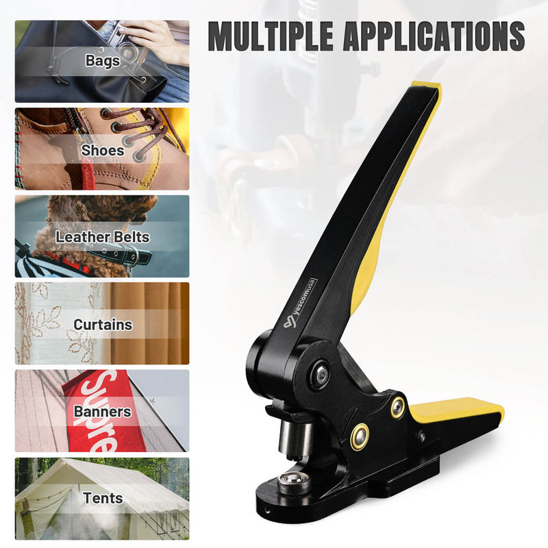 Yescom Eyelet Grommet Press with Dies, Copper Grommet & Washer