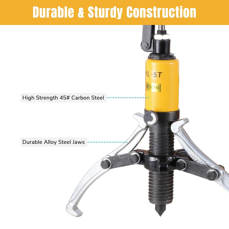 Yescom Hydraulic Gear Bearing Puller Set 5-ton 3 Jaws