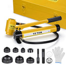 Yescom 10 Ton Hydraulic Punch Press w/ 6 Piece Tool Kit