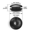 Yescom Rubber Cable Railing Grommets for Level & Stair Posts 1/8"-3/16" 60ct.