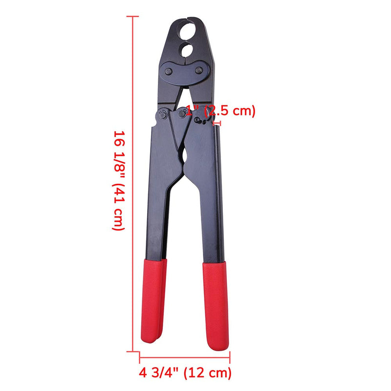 DIY 1/2" & 3/4" Pex Crimp Tool with Gauge Red