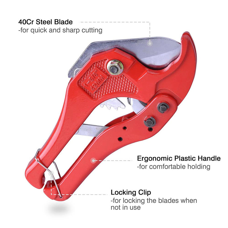 DIY 1-5/8" Pex Ratcheting Crimp Tool Red