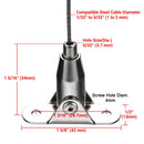 Yescom Adjustable Wire Gripper with Hinged Mount for 1-2mm Cable 20ct.