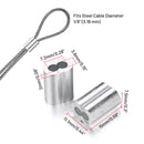 Yescom Wire Cable Aluminum Crimping Sleeve for 2-2.5mm 100ct.