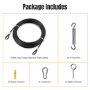 Yescom 2.5mm T304 Stainless Steel Wire Rope w Fasteners, 7x7, 240' - (4x)60'