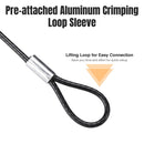 Yescom 2.5mm T304 Stainless Steel Wire Rope w Fasteners, 7x7, 240' - (4x)60'