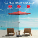Rectangle Patio Umbrella with Crank Lift and Tilt Function, Brick by HouseOfZazla
