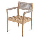 Patio Set Outdoor Acacia Wood Furniture Sets - Braided Dining Chairs and Patio Dining Table