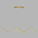 GobekUsa Contemporary Zigzag Pendant LED Light Fixture with Metal Suspension