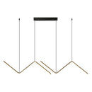 GobekUsa Contemporary Zigzag Pendant LED Light Fixture with Metal Suspension