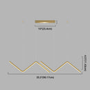 GobekUsa Contemporary Zigzag Pendant LED Light Fixture with Metal Suspension