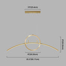 GobekUsa Modern LED Pendant Light Fixture: Circle and Linear Design with Metal Hanging