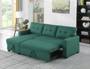 Upholstered Pull Out Sectional Sofa With Chaise by HouseOfZazla
