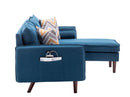 Mia - Sectional Sofa Chaise With USB Charger And Pillows by HouseOfZazla