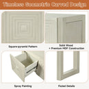 Geometric Carved Console Table With 3 Soft Close Drawers by HouseOfZazla