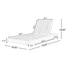 Acacia Wood Chaise Lounge with Cushion - Teak Finish