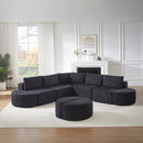 Modular Sofa Set in Chenille Fabric