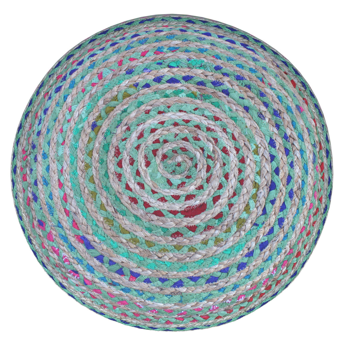 Margo - Handcrafted Round Pouf, photo 6 of 22