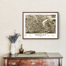 Vintage Map of Exeter, New Hampshire 1884