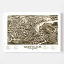 Vintage Map of Exeter, New Hampshire 1884