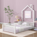 Metal House Platform Bed With Guardrail And Chimney by Unique Piece Furniture