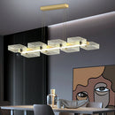 GobekUsa Modern Black Squares Island Suspension Light for Acrylic Dining Room Fixture